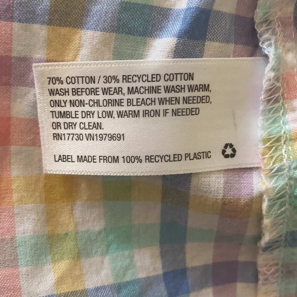 Cat & Jack Gingham Sleeveless Button-Down Top - Picture 5 of 7